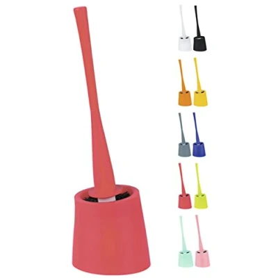 Obrázek Spirella WC štětka kartáč na toaletu kvalitní &quot;Move&quot; s hygienickou nádobou Ø x V: 12,5 40 cm červená
