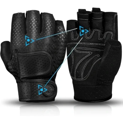 Obrázek MOREOK Gewichtheber Handschuhe Workout [3MM Gel] Fitness Handschuhe,Trainingshandschuhe Herren Damen für Krafttraining,Heben, Training, Rudern, Klimmzüge Schwarz M