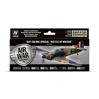 Obrázek Vallejo &quot;RAF &amp; FAA speciální letecká bitva kolem Anglie WWII Modell&quot; Air Brush barevná sada