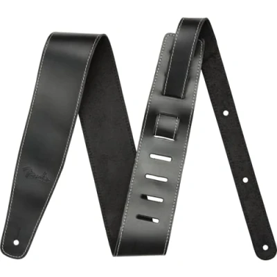 Obrázek Fender Broken In Leather Strap, Black 2.5&quot;, 6,3 x 116 137 cm