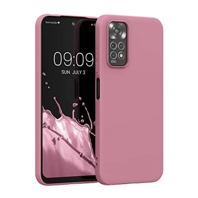 Obrázek kwmobile pouzdro kompatibilní s Xiaomi Redmi Note 11 / 11S měkké TPU silikonové Cover vhodné pro bezdrátové nabíjení Dark Rose