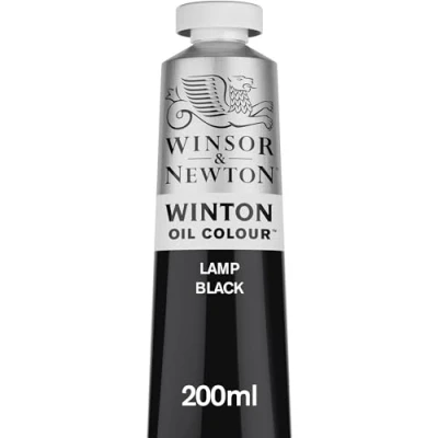 Obrázek Winsor &amp; Newton 1437337 Winton, jemná kvalitní olejová barva 200 ml tuba s rovnoměrnou konzistencí, odolná vůči světlu, vysoká krycí síla, bohatá na barevné pigmenty černá