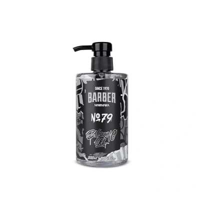 Obrázek BARBER MARMARA Gel na holení pro muže č. 79 Pánský průhledný 500 ml Shaving Men přesné obrysů vousů optimální klouzání chladí pokožku s dávkovačem pumpičky