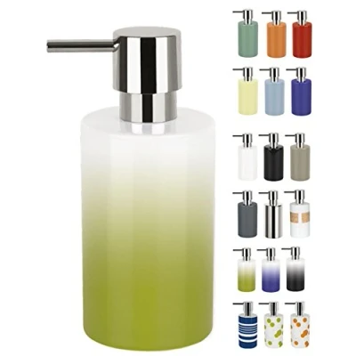 Obrázek Spirella dávkovač mýdla Tuba s pumpičkou tekutého porcelán 300 ml dlouhá životnost a robustní zelená/bílá