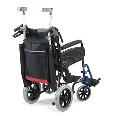 Obrázek NRS Healthcare Wheelyscooter Reflective Wheelchair Scooter Gehstock/Krückentasche, Schwarz &amp; Burgund
