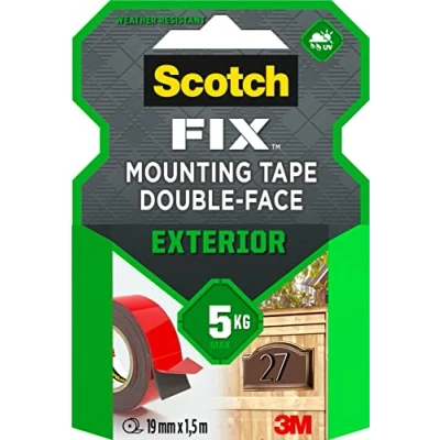 Obrázek Scotch Fix Außenmontageband 411 1915 P, 19mm x 1,5m, 1 Rolle/Packung (Verpackung kann abweichen)