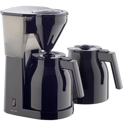 Obrázek Melitta Easy Therm kávovar s dvojitou termoskou, na překapávanou kávu se stopkou kapání, až pro 8 šálků kávy konvici, černý