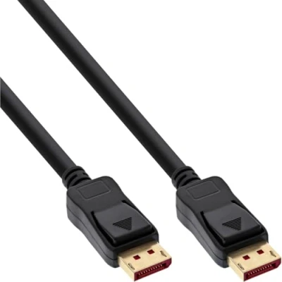 Obrázek InLine 17203P DisplayPort 1.4 kabel, 8K4K, černý, pozlacené kontakty, 3 m
