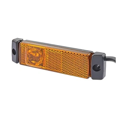Obrázek HELLA Boční obrysové světlo LED 24 V šroubové připojení/montáž ADR/GGVS Barva světelných panelů: žlutá kabel: 1300 mm Konektor: Quick Link 2 pólová pravá/vlevo Množství: 1 PS