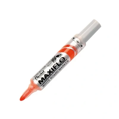 Obrázek Pentel MWL5 M Whiteboard Marker Maxiflo s lodičky systém Kuličkový hrot, 2.5 mm, 1 ks, Oranžová