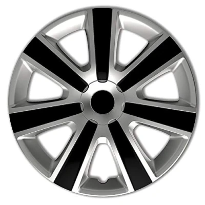 Obrázek AUTO STYLE Sada ozdobných krytů na kola VR 15 palců stříbrná/černá