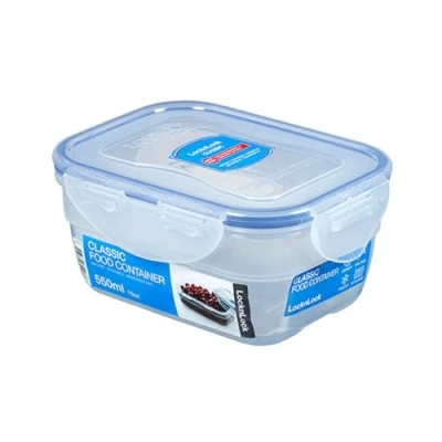Obrázek Lock &amp; Klasická dóza na uchovávání čerstvosti 550 ml 145 x 110 67 mm 100% vzduchotěsná a vodotěsná vhodná do myčky nádobí mikrovlnné trouby bez BPA 4násobný bezpečnostní