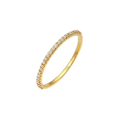 Obrázek Elli DIAMONDS prsten dámský Geo Microsetting s diamantem (0,125 ct.) ze žlutého zlata 585, Žluté zlato, Diamant
