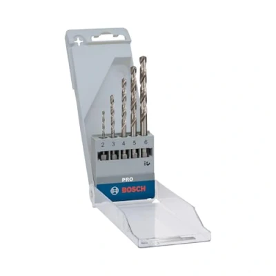Obrázek Bosch 5 x PRO Metal HSS G Hex sada spirálových vrtáků (pro neželezné kovy, ocel, Ø 2,0, 3,0, 4,0, 5,0, 6,0 mm, profesionální příslušenství vrtačka/šroubovák)