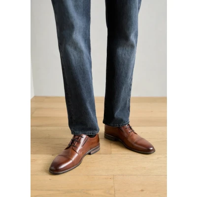 Obrázek bugatti Herren Businessschuhe, Männer Business Schnürer, Wechselfußbett,Anzugschuhe,Derby schnürung,büro,Freizeit,Cognac (6300),44 EU / 9 UK