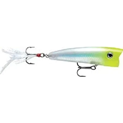 Obrázek Rapala X Rap Pop Angelköder Angelzubehör mit Großem Konkavem Kopf Süßwasser und Salzwasser Spinnköder Lauftiefe Topwater Fischköder 7cm, 11g Hergestellt in Estland Chartreuse Ghost