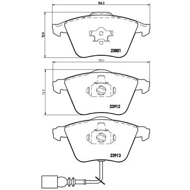 Obrázek Brembo P 85 079 sada brzdového obložení, kotoučová brzda (4dílná)