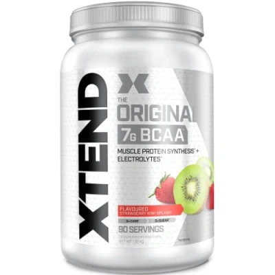Obrázek XTEND Original BCAA prášek jahodový kiwi doplněk s aminokyselinami rozvětvenými řetězci 7 g + elektrolyty pro regeneraci a hydrataci 90 porcí