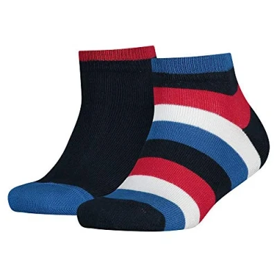 Obrázek Tommy Hilfiger Unisex dětské ponožky Quarter (balení 2 ks), Midnight Blue