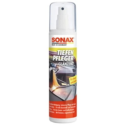 Obrázek SONAX Hloubková péče lesklý (300 ml) čistič plastů a pryže pro čištění, intenzivní trvalá ochrana všechny plastové gumové povrchy č. výr. 03800410