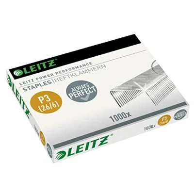 Obrázek Leitz 55720000 Power Performance P3 sponky, 26/6, stříbrná