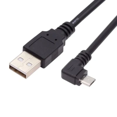 Obrázek chenyang USB auf Micro Kabel, 2.0 Stecker 5 poliger 90 Grad rechtwinklig Lade Datenübertragungs Verlängerungskabel 1.5M