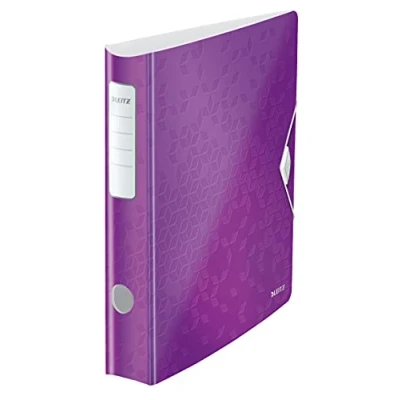 Obrázek Leitz 11060023 kvalitní pořadač Active WOW, Polyfoam, A4, fialová metalická tenké