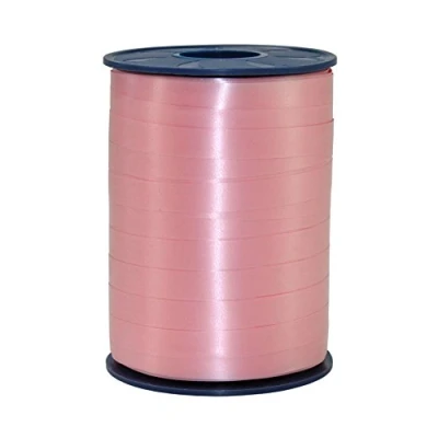 Obrázek C.E. PATTBERG Geschenkband hellrosa, 250 Meter Ringelband 10 mm zum Basteln, Dekorieren &amp; Verpacken von Geschenken zu jedem Anlass