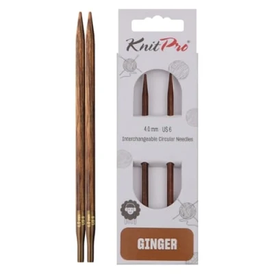Obrázek KnitPro 31205 Ginger jehlová hrot, dřevo, přírodní/hnědá, 4 mm