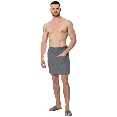 Obrázek ZOLLNER Saunový kilt pro pány, 100% bavlna, 200 g/m2, 44 x 120 cm, vaflový piké