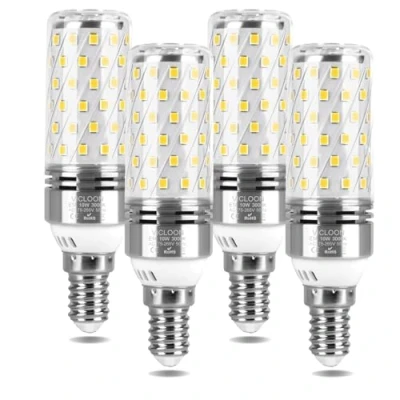 Obrázek Vicloon LED kukuřičné žárovky, 4dílné balení 12W E14 žárovky s 84 LED, 1400 LM odpovídá 100W žárovkám, teplá bílá 3000 K, velký úhel vyzařování 360, žádné blikání, světelný zdroj