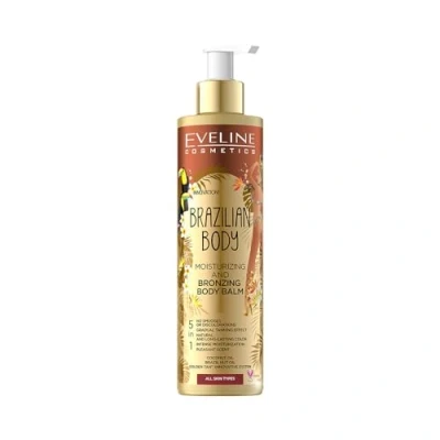 Obrázek Eveline Cosmetics Brazilian Body 5 v 1 hydratační opalovací mléko přírodní zlaté opálení s kokosovým olejem, kakaovým máslem a paranusovým olejem 200 ml
