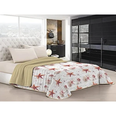 Obrázek Fantasy Doubleface Sommersteppdecke, 220x270cm, Starfish, Microfiber, Kelin Doppel
