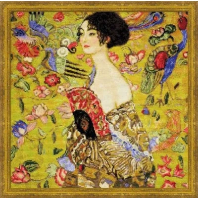 Obrázek Riolis Vyšívací balení Lady with Fan Klimt, OSFA