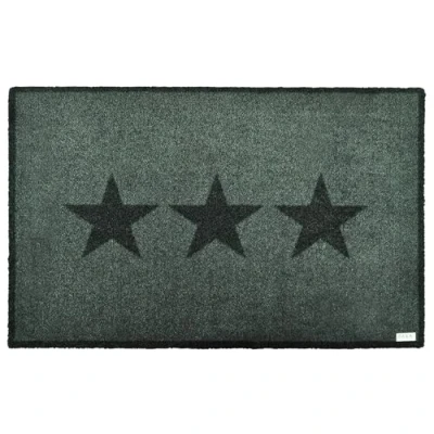 Obrázek Zala Living Dekorativní rohožka do interiéru i exteriéru 50 x 70 cm zachytávající nečistoty, hvězdy, dveřní rohožka, omyvatelná &amp; odolná proti povětrnostním vlivům, protiskluzová pro vstupní a venkovní prostory šedá