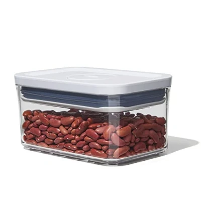 Obrázek OXO Good Grips POP Behälter luftdichte, stapelbare Aufbewahrungsbox mit Deckel für Lebensmittel 0,6 l Kerne und mehr, Weiß
