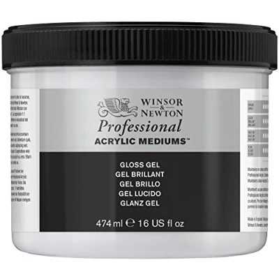Obrázek Winsor &amp; Newton Lesklý gel 3050914, zlepšuje průhlednost, hloubku a lesk akrylových barev 474 ml hrnec