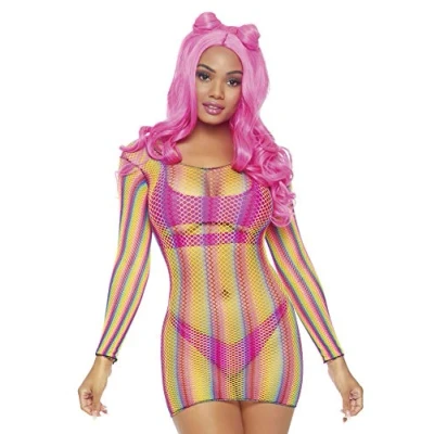 Obrázek Very Sexy Lingerie Rainbow fishnet mini Kleid, 200 g