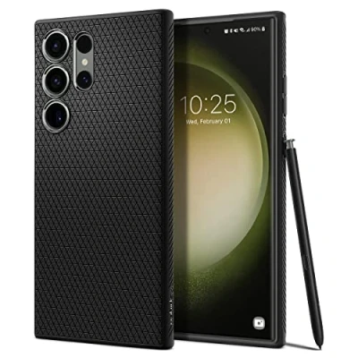 Obrázek Spigen Pouzdro Rugged Armor kompatibilní se Samsung Galaxy S23 Ultra 5G černé