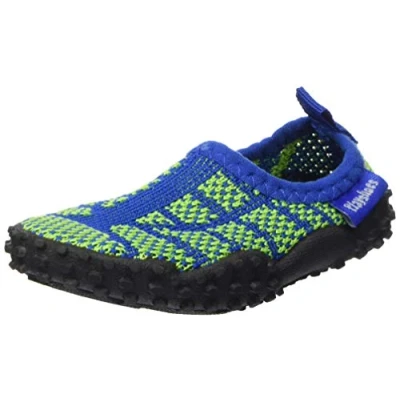 Obrázek Playshoes Unisex dětské pletené boty do vody, Modrá zelená