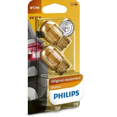 Obrázek Skleněná autožárovka Philips 12071B2 WY21W, sada 2 ks blistru