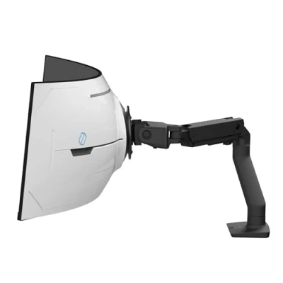 Obrázek Ergotron HX VHD Premium Heavy Duty Gaming Monitor Arm, Tischhalterung für 1000R Curved Ultrawide Monitore bis 57 Zoll, 13 17 kg, VESA 75x75mm oder 100x100mm Pivot, Mattschwarz 45 693 224