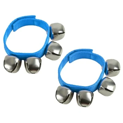 Obrázek A Star Wrist Jingle Sleigh Bells mit Nylonband Paar Blau