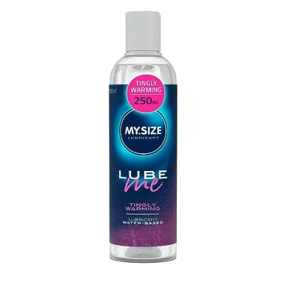 Obrázek MY.SIZE Lube Me Premium Lubricant gel Tingly Warming 250 ml I lubrikační prostředek hřející, šumivý a bez zápachu na vodní bázi vhodný pro hračky &amp; latexové kondomy water based