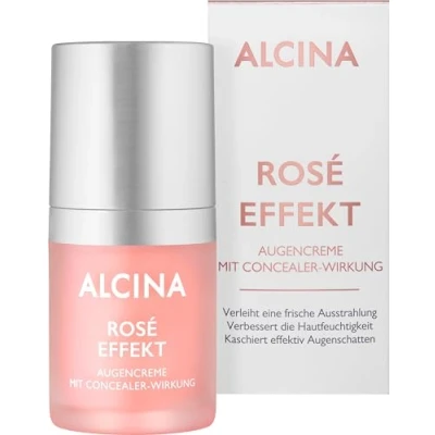 Obrázek ALCINA oční krém Rosé Effekt s korektorem 1x 15 ml efektivně kašíruje stíny pro zralou, náročnou pleť černým ovesem a bílým čajem