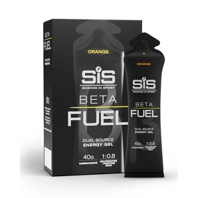 Obrázek Science in Sport BETA Fuel Dual Source Gel 6 x 60 ml pomeranč vysokoenergetické sacharidy se 40 g snadno stravitelný Energy pro optimální výkon