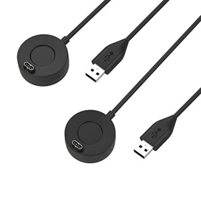 Obrázek TiMOVO nabíjecí kabel pro Garmin Venu 3/ 3S / Vivoactive 3 Fenix 5 5S 5X 6 6S 6X Plus/Forerunner 935 Instinct, balení 2 ks stanici s USB kabelem černý