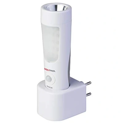 Obrázek POLYPOOL PP3301 Kabelloses LED Nachtlicht GENIALUX 14+6 wiederaufladbare Induktionslampe mit Präsenzmelder Tragbare Notlampe für Stromausfall, Weiß