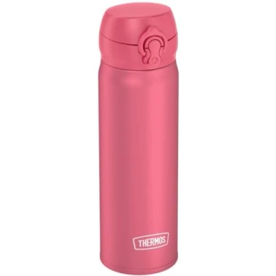 Obrázek Thermos Ultra Light Bottle 0,50 l, tmavě růžová, termoláhev 500 ml, izolační láhev z ušlechtilé oceli s Safe Flow Lid, 10 h horká/20 studená, vhodná do myčky, bez BPA