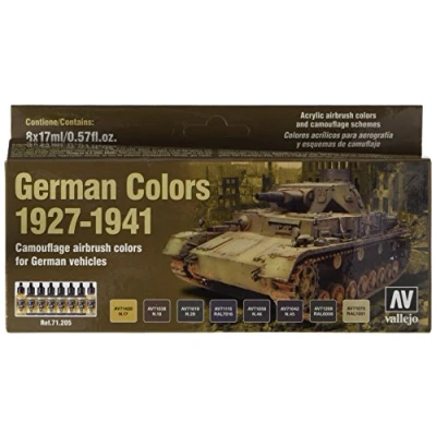 Obrázek Vallejo 071205 Německé barvy 1927 1941, vojenské, 17 ml (balení 8 ks)